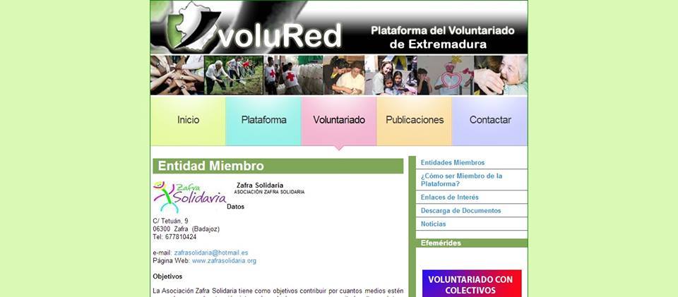 plataforma del voluntariado de extremadura