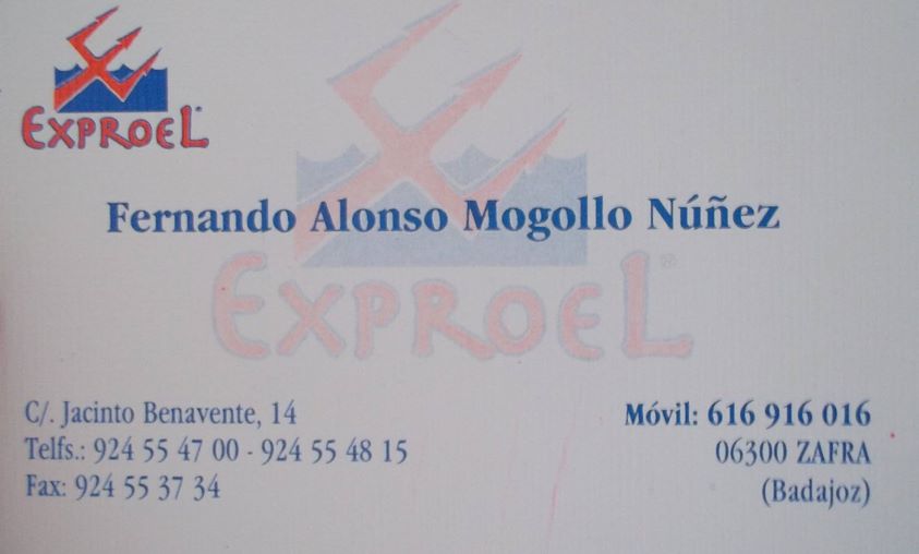Agradecimiento a Exproel Zafra