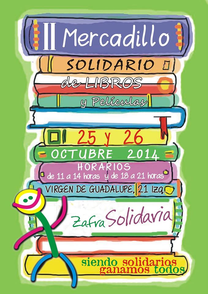 mercadillo solidario de libros y peliculas