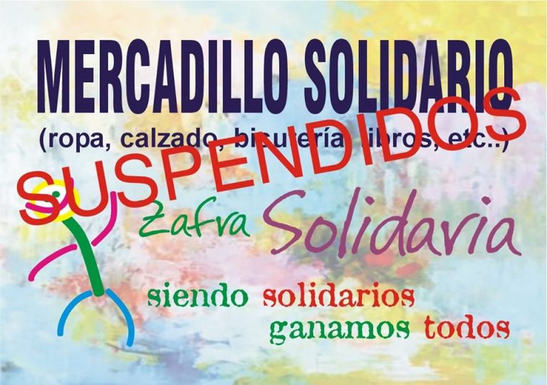 Se suspenden los mercadillos solidarios