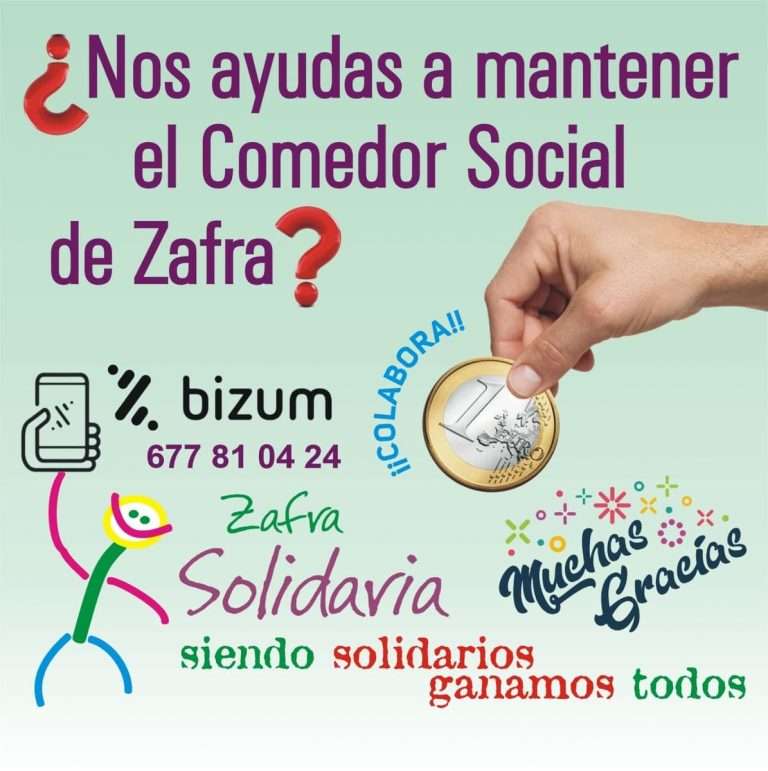 Colabora con Zafra Solidaria, hazte un Bizum