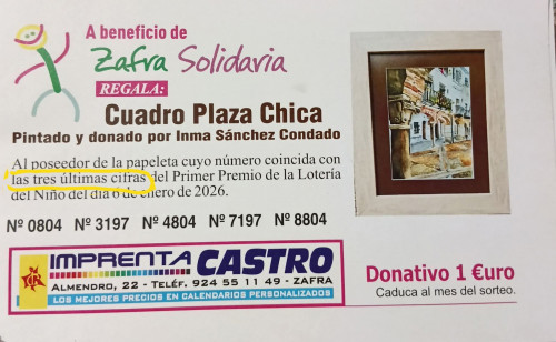 Papeleta sorteo ganadora sin vender