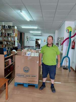 Entrega de alimentos del Banco de Alimentos de Badajoz a Zafra Solidaria a través de Lider Aliment