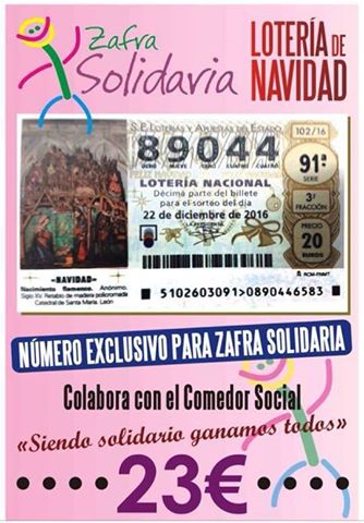loteria de navidad zafra solidaria