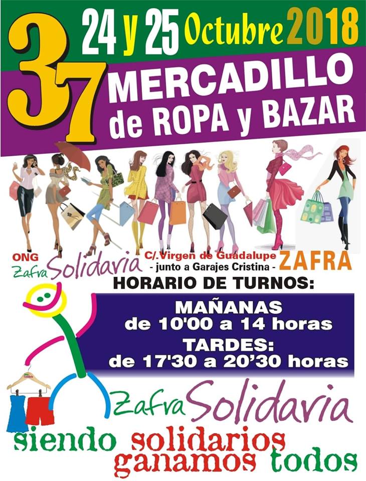 Mercadillo de ropa y Bazar octubre 2018